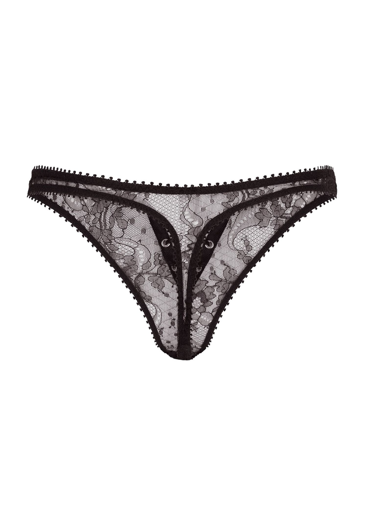 Agent Provocateur Vallentina Thong (Black) | Avec Amour Luxury Lingerie