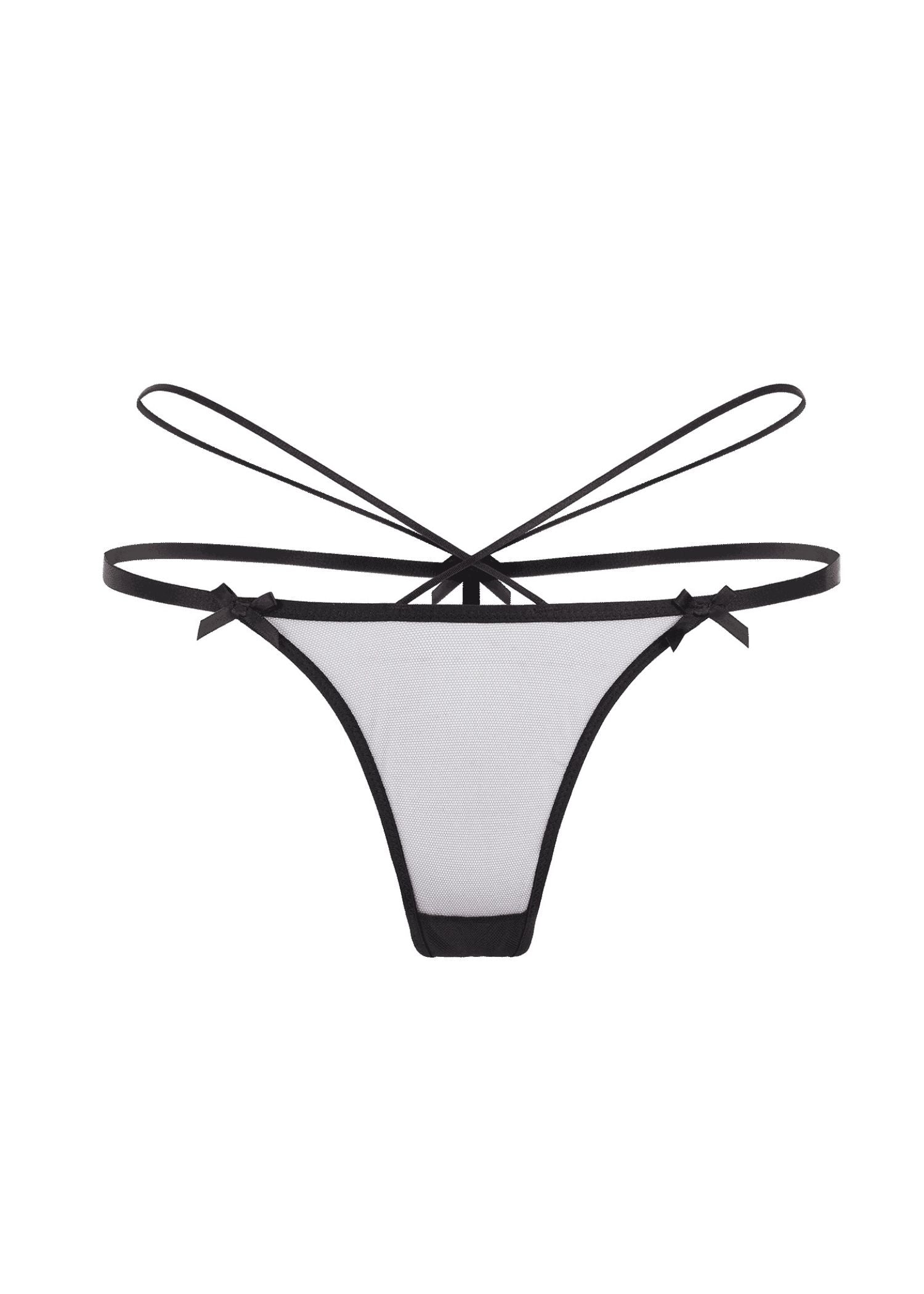 Agent Provocateur Zella Thong (Black) | Avec Amour Luxury Lingerie