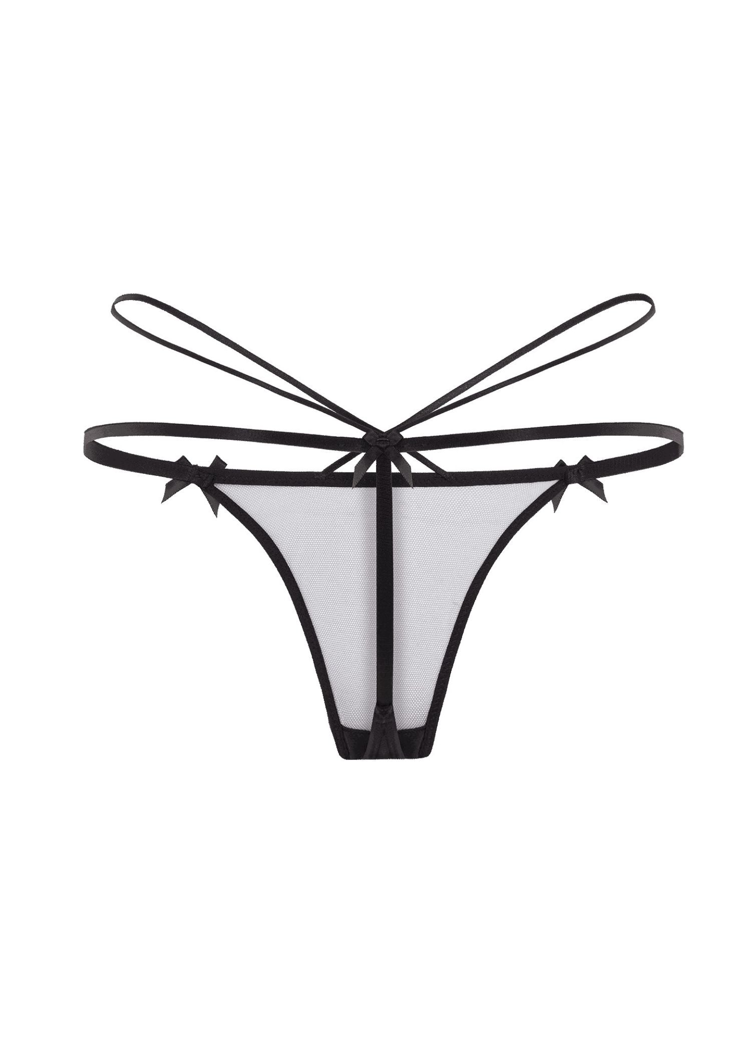 Agent Provocateur Zella Thong (Black) | Avec Amour Luxury Lingerie