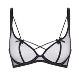 Agent Provocateur Zella Underwired Plunge Bra (Black) | Avec Amour Luxury Lingerie
