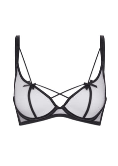 Agent Provocateur Zella Underwired Plunge Bra (Black) | Avec Amour Luxury Lingerie
