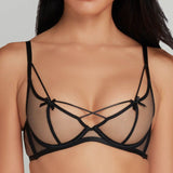 Agent Provocateur Zella Underwired Plunge Bra (Black) | Avec Amour Luxury Lingerie