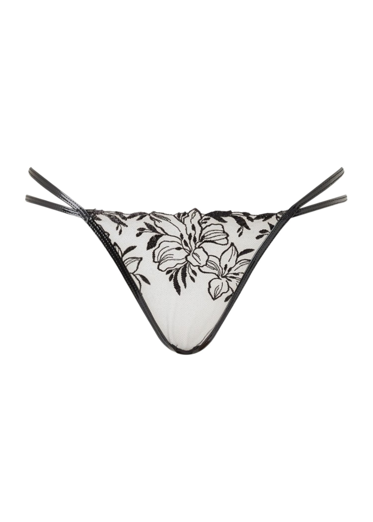 Agent Provocateur Ozella Ouvert Brief (Black) - Luxury Lingerie | Avec Amour Sexy Lingerie