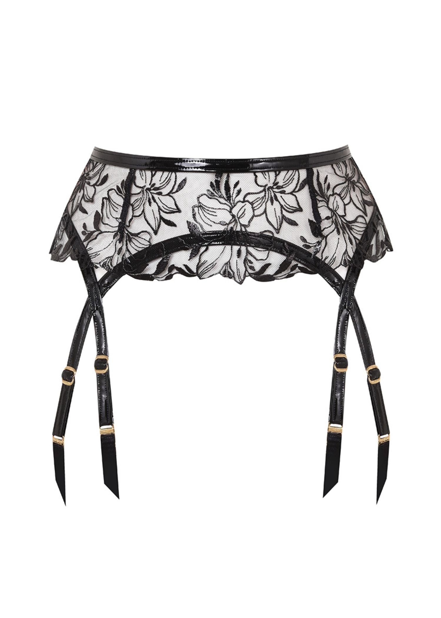 Agent Provocateur Ozella Suspender (Black) - Luxury Lingerie | Avec Amour Sexy Lingerie