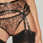 Agent Provocateur Ozella Suspender (Black) - Luxury Lingerie | Avec Amour Sexy Lingerie