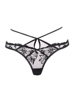 Agent Provocateur Ozella Thong (Black) - Luxury Lingerie | Avec Amour Sexy Lingerie