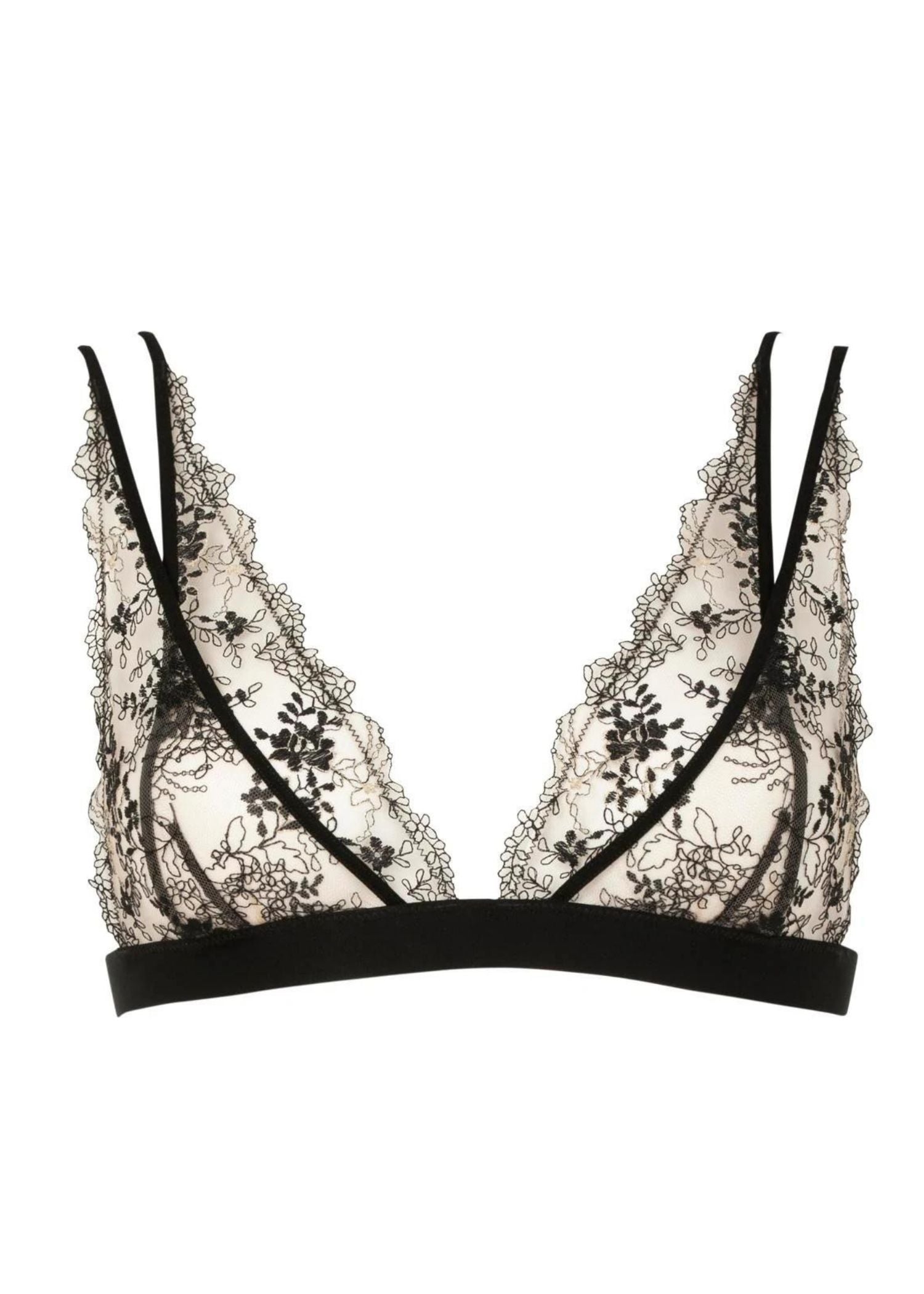 Atelier Amour After Midnight Black Lace Bralette - See-Through Bra - Avec Amour Sexy Lingerie