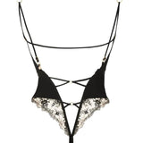 Atelier Amour After Midnight Bodysuit - See-Through Bodysuit - Nude Mesh Lace - Avec Amour Sexy Lingerie