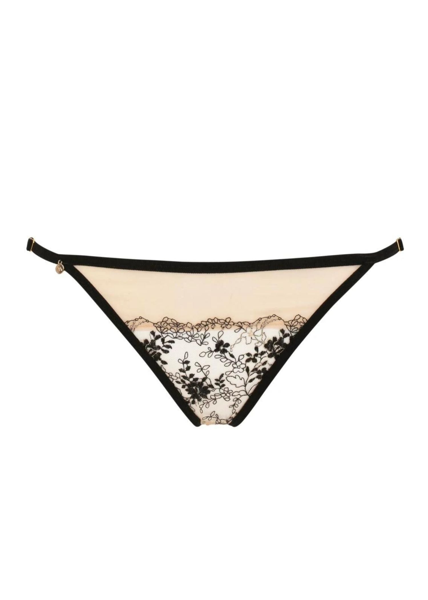 Atelier Amour After Midnight Open Brief - Nued Mesh Black Lace Open-back Panty - Avec Amour Sexy Lingerie
