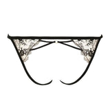 Atelier Amour After Midnight Open Brief - Nued Mesh Black Lace Open-back Panty - Avec Amour Sexy Lingerie