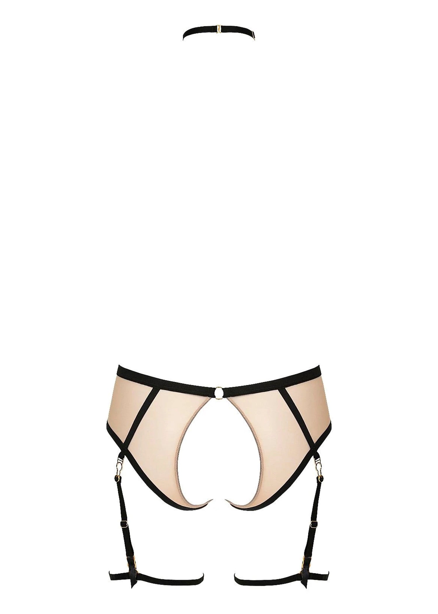 Atelier Amour Unbearable Lightness Skin - Open Brief with Detachable Harness - Avec Amour Sexy Lingerie