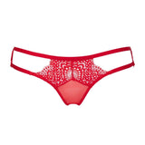 Atelier Amour Desire (Rouge) Open Brief - Red Lace Backless Panty - Avec Amour Sexy Lingerie