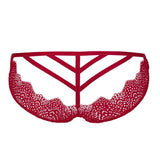 Atelier Amour Desire (Rouge) Open Brief - Red Lace Backless Panty - Avec Amour Sexy Lingerie