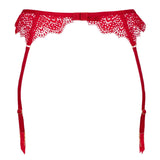 Atelier Amour Desire (Rouge) Suspender Belt - Red Lace Suspenders - Avec Amour Sexy Lingerie