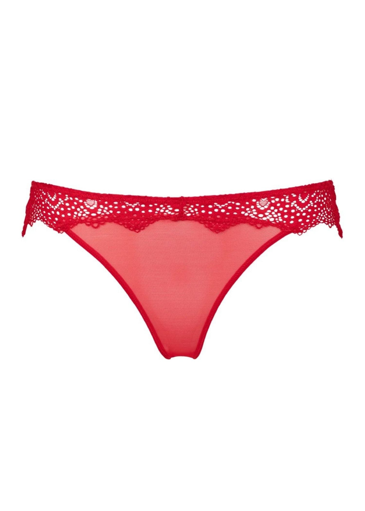 Atelier Amour Desire (Rouge) Tanga - Red Lace Thong - Avec Amour Sexy Lingerie