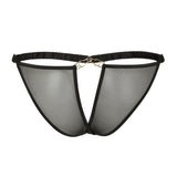 Atelier Amour Please Me Culotte Brief - Black Mesh Backless Underwear - Avec Amour Sexy Lingerie
