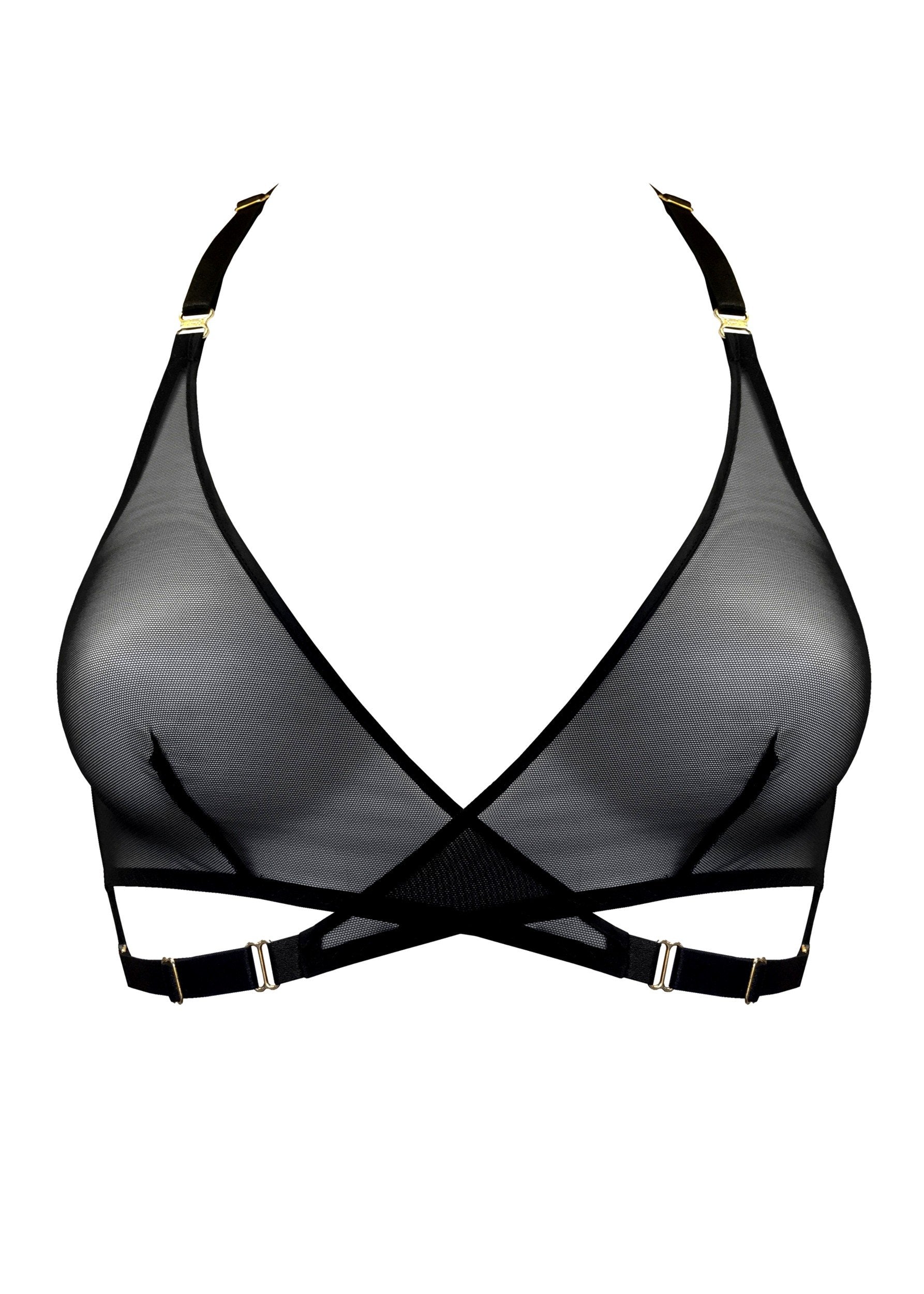 Art Deco Mesh Wrap Bra | Atelier Bordelle | Sexy Lingerie