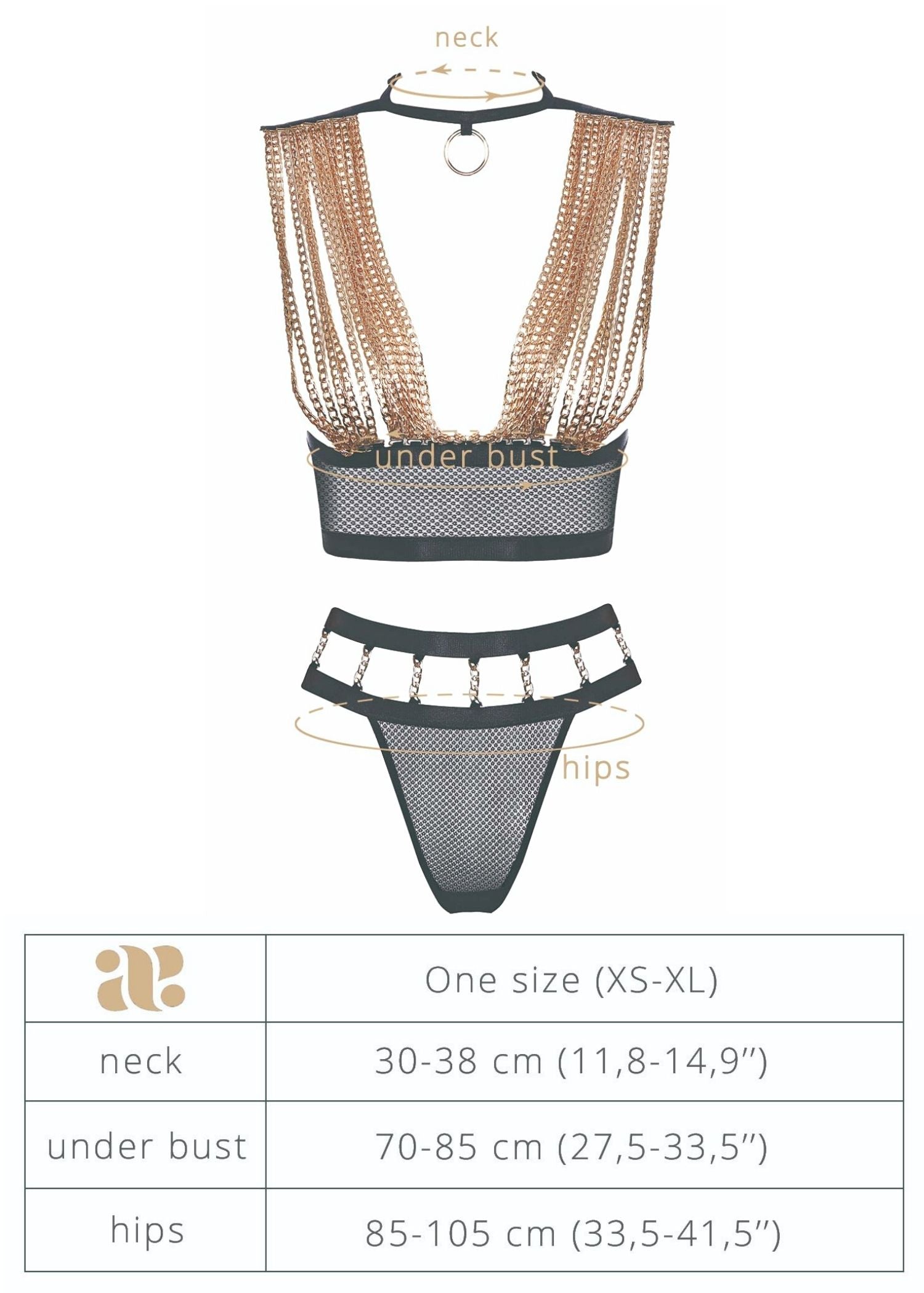 Baed Stories Golden Army Collection - Golden Force Erotic Lingerie Set - Sexy Lingerie