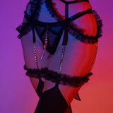 Baed Stories Savage Power - Empress Erotic Harness BDSM Bodysuit Lingerie Set - Sexy Lingerie
