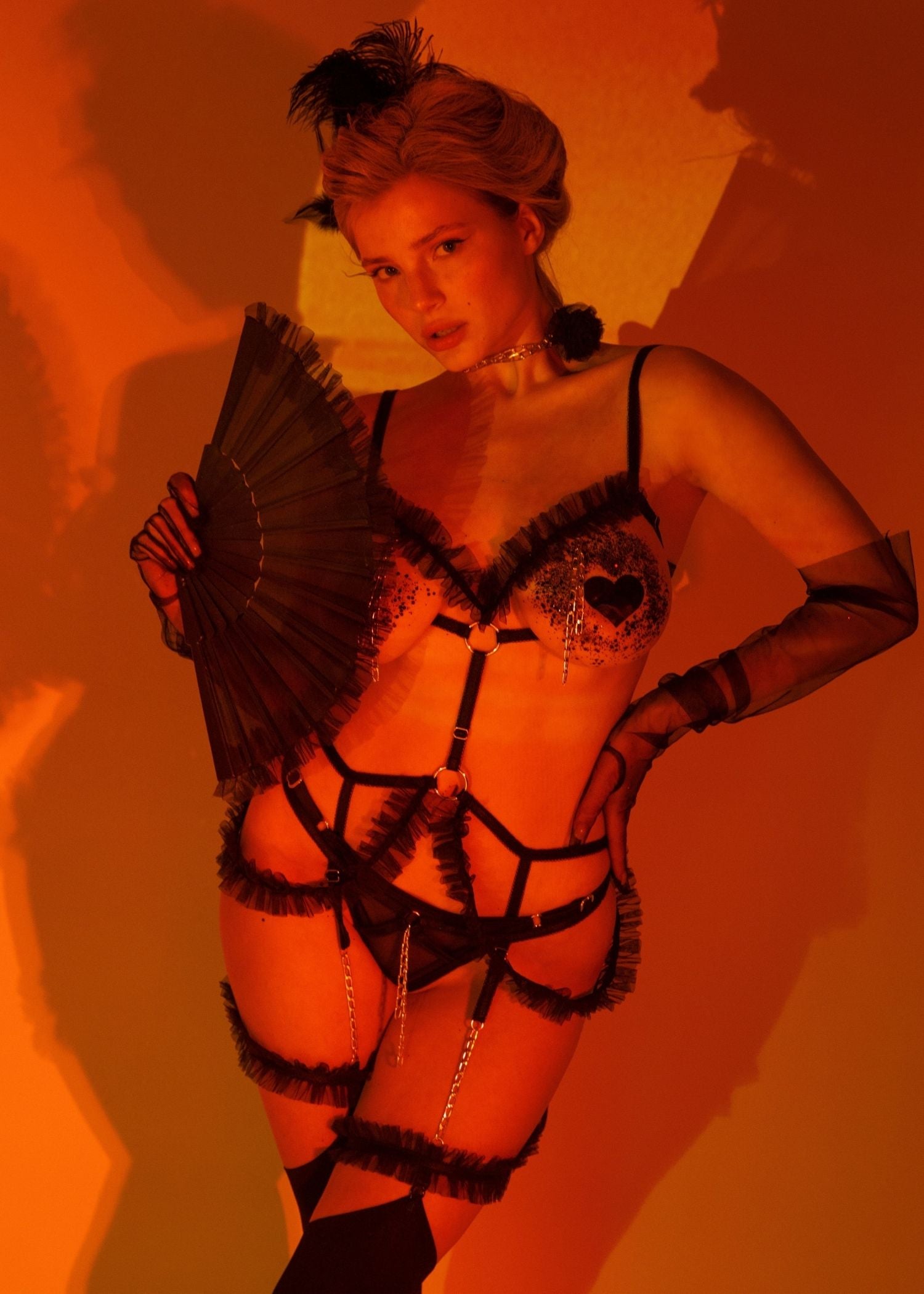 Baed Stories Savage Power - Empress Erotic Harness BDSM Bodysuit Lingerie Set - Sexy Lingerie