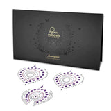 Bijoux Indiscrets Flamboyant Body Jewellery (Purple/Pink) - Nipple Sticker, Nipple Cover | Avec Amour Lingerie Accessory