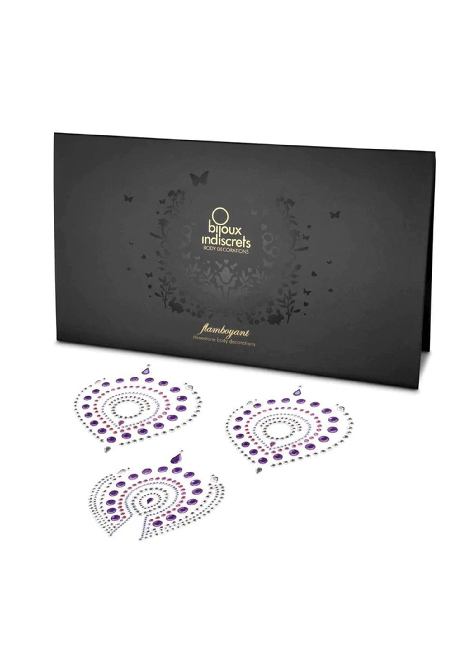 Bijoux Indiscrets Flamboyant Body Jewellery (Purple/Pink) - Nipple Sticker, Nipple Cover | Avec Amour Lingerie Accessory