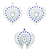 Bijoux Indiscrets Flamboyant Body Jewellery (Blue/Green) - Nipple Sticker, Nipple Cover | Avec Amour Lingerie Accessory