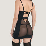 Bluebella Alanna Longline Basque - Black Embroidery Underwired Non-Padded Dress | Avec Amour Sexy Lingerie