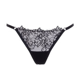 Bluebella Alanna Thong - Black Embroidery G-String | Avec Amour Sexy Lingerie