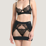 Bluebella Alanna Thong - Black Embroidery G-String | Avec Amour Sexy Lingerie