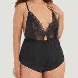 Bluebella Alina Black Embroidery Mesh Teddy - Luxury Lingerie, Sexy Lingerie - Avec Amour Online Boutique