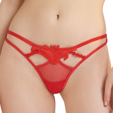 Bluebella Amina Red Embroidery Thong - Sexy Lingerie