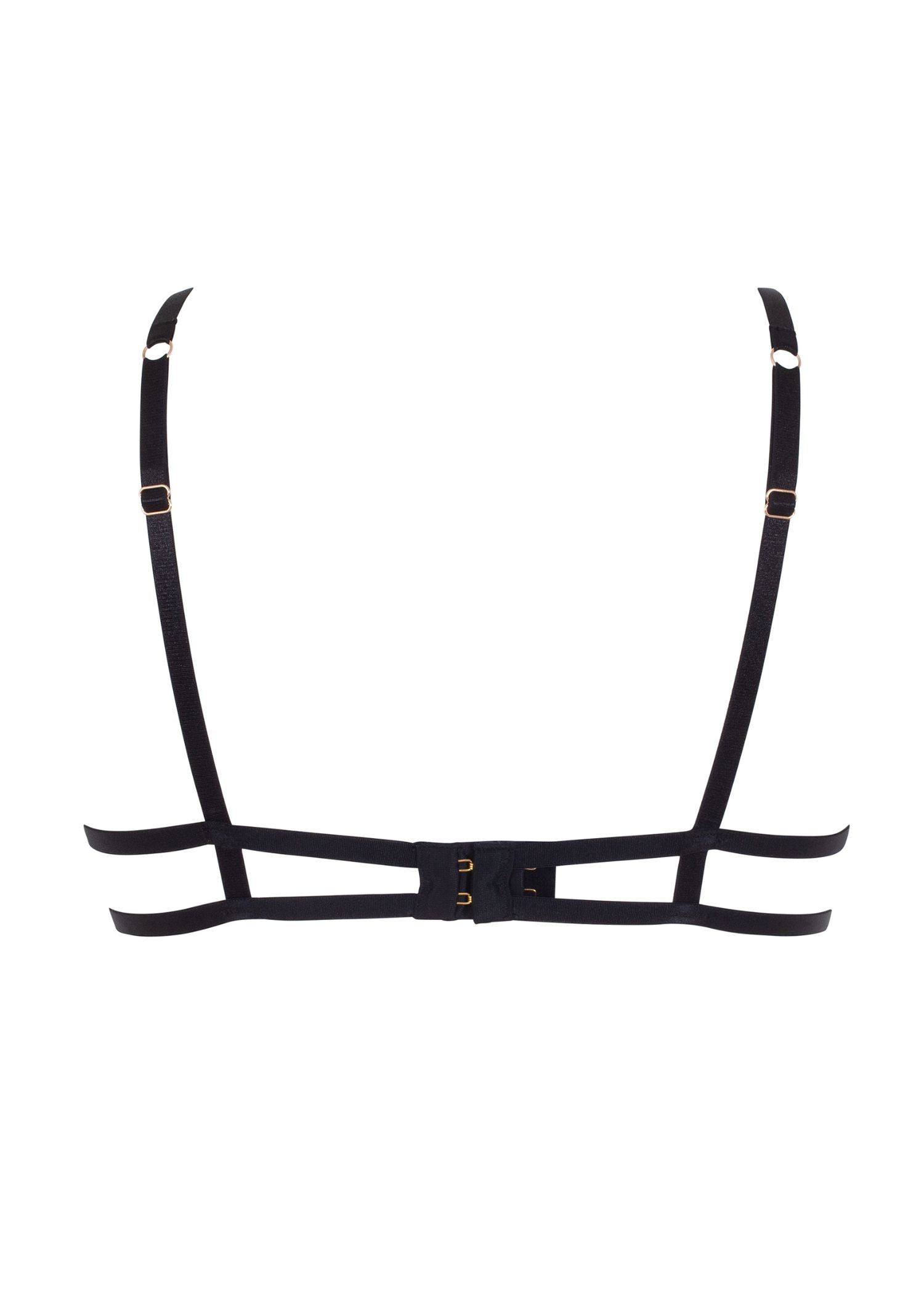 Bluebella Aria Open Bra - Black Embroidery Cupless Bra | Avec Amour Sexy Lingerie