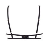 Bluebella Aurora Open Bra (Black/Gold) - Underwired Cupless Bra | Avec Amour Sexy Lingerie