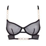 Bluebella Calypso Bra (Black) - Underwired See-Through Bra | Avec Amour Sexy Lingerie