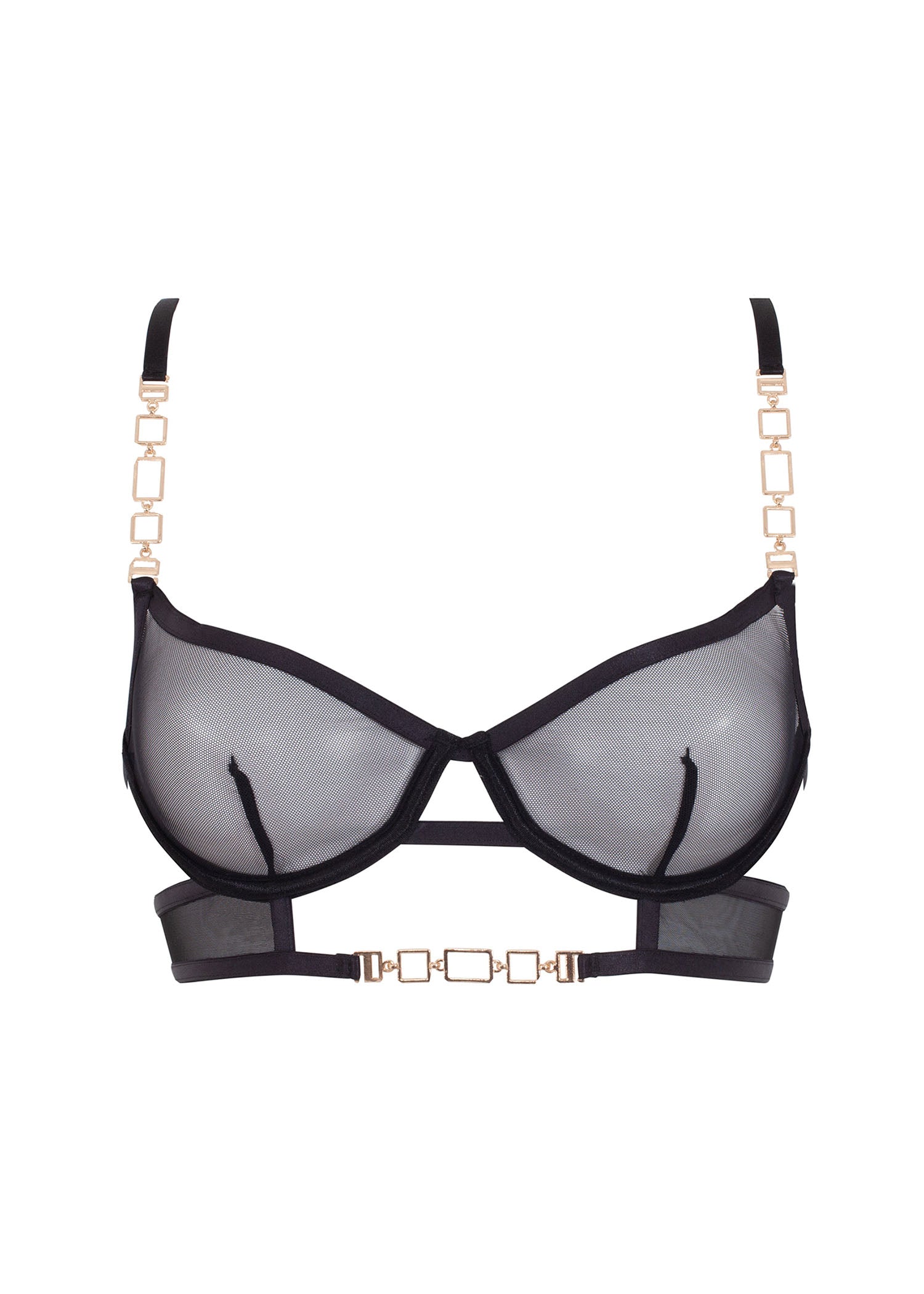 Bluebella Calypso Bra (Black) - Underwired See-Through Bra | Avec Amour Sexy Lingerie