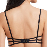 Bluebella Caramella Bra Black | Longline Embroidery Mesh Bra
