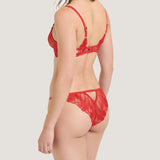 Bluebella Colette Bra (Tomato Red) - Underwired Embroidery Lace Bra | Avec Amour Sexy Lingerie