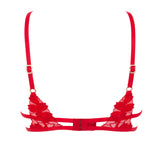 Bluebella Colette Bra (Tomato Red) - Underwired Embroidery Lace Bra | Avec Amour Sexy Lingerie
