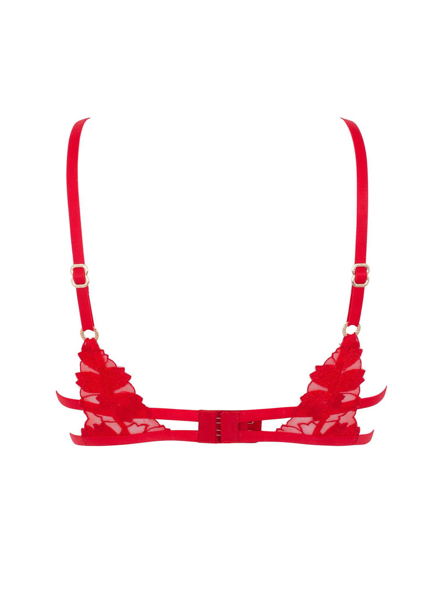 Bluebella Colette Bra (Tomato Red) - Underwired Embroidery Lace Bra | Avec Amour Sexy Lingerie