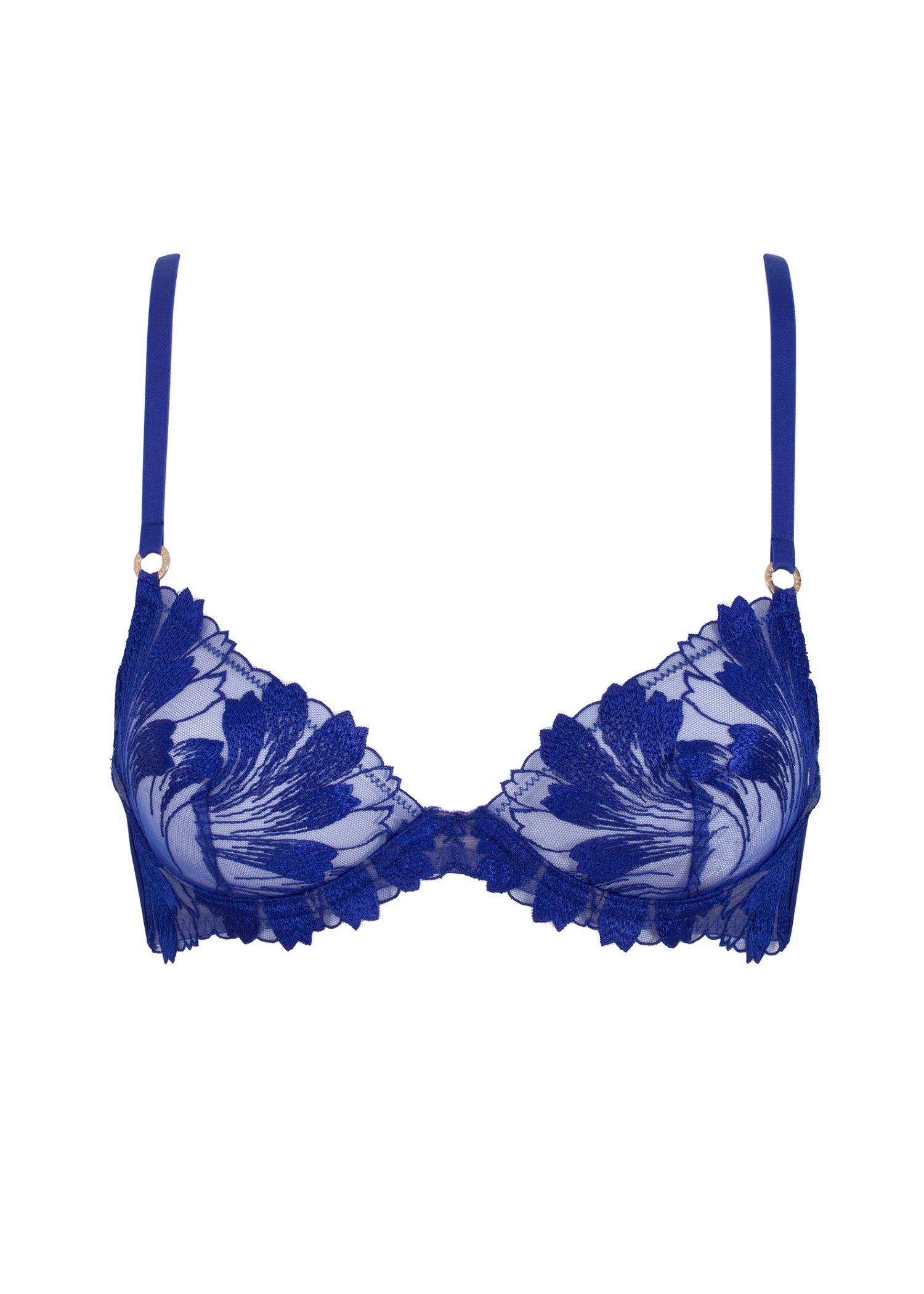 Bluebella Colette Bra - Underwired Blue Embroidery Bra | Avec Amour Sexy Lingerie