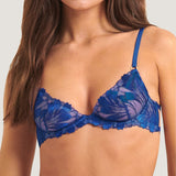 Bluebella Colette Bra - Underwired Blue Embroidery Bra | Avec Amour Sexy Lingerie