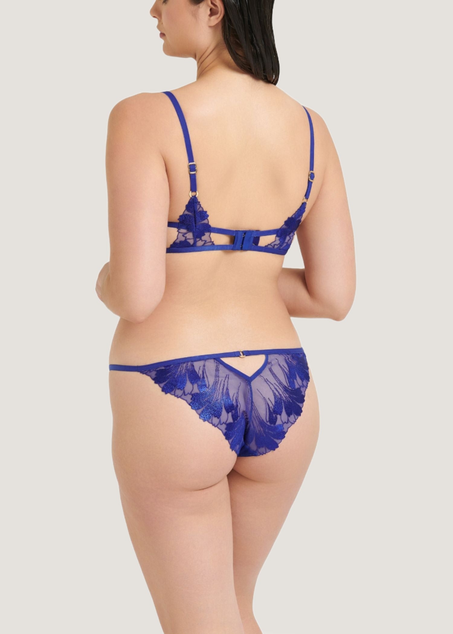 Bluebella Colette Bra - Underwired Blue Embroidery Bra | Avec Amour Sexy Lingerie