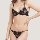 Bluebella Colette Black Mesh Brief - Luxury Lingerie