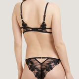 Bluebella Colette Black Mesh Brief - Luxury Lingerie