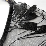 Bluebella Colette Black Mesh Brief - Luxury Lingerie