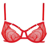 Bluebella Enya Red Embroidery Underwire Bra - Luxury Lingerie