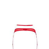 Bluebella Enya Red Lace Suspender with Detachable Harness - Luxury Lingerie