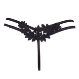 Bluebella Harley Black Embroidery Thong - Luxury Lingerie