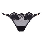 Bluebella Ina Open Back Brief - Black Mesh Peephole Panty - Sexy Lingerie